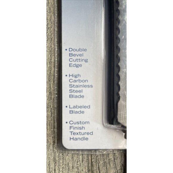 Oneida Bread‎ Knife & Case Stainless 8" Serrated Bevel Brushed Silver Handle NEW - Picture 6 of 8